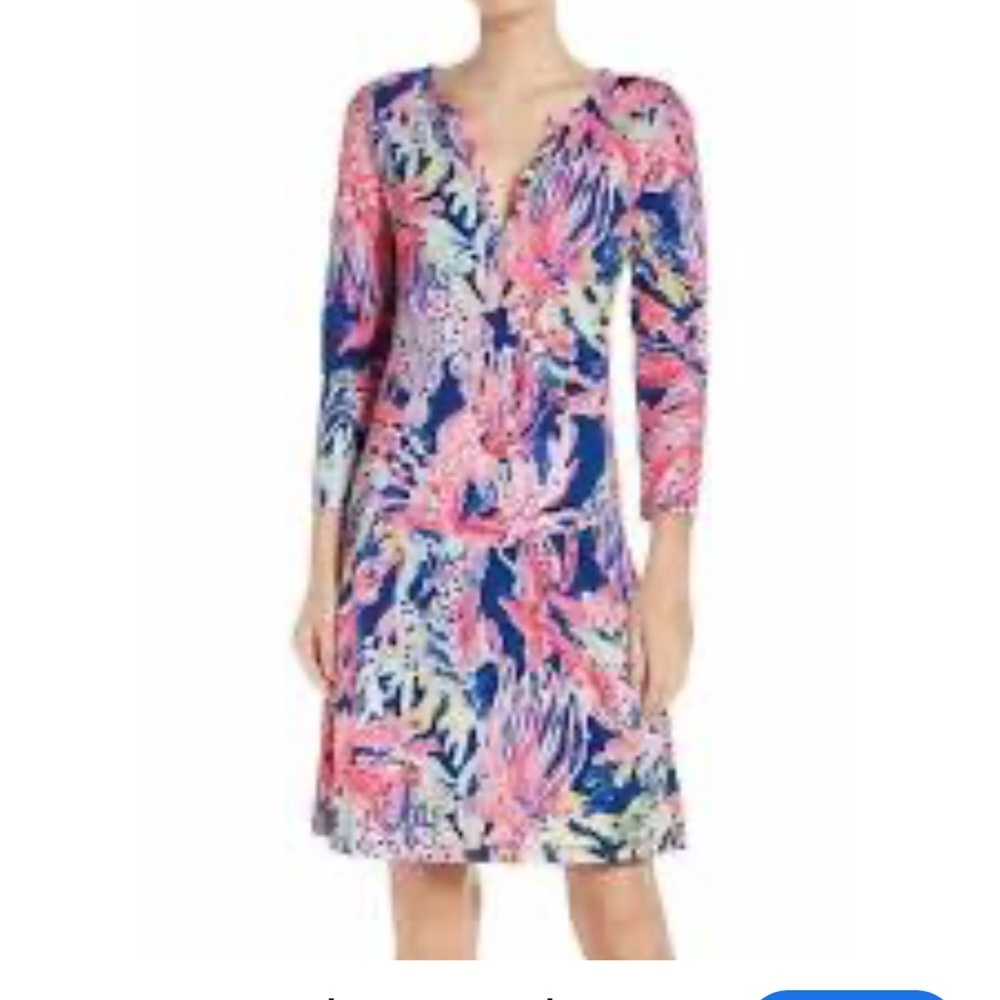 Lilly Pulitzer Pink and Blue Floral Dress
